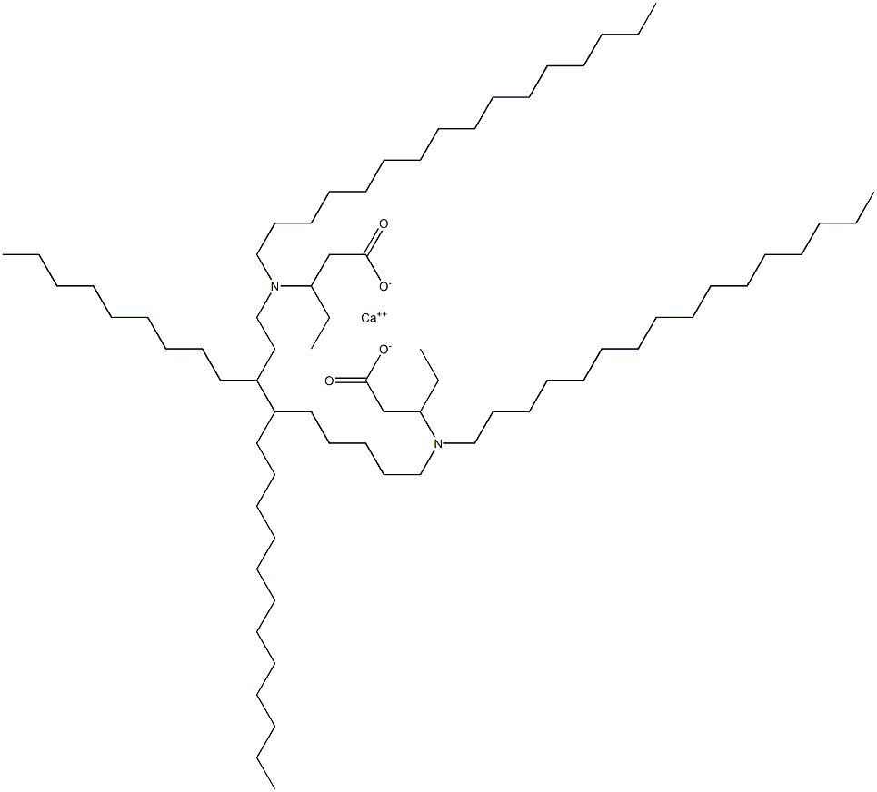 Bis[3-(dihexadecylamino)valeric acid]calcium salt Struktur