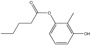 Valeric acid 3-hydroxy-2-methylphenyl ester Struktur