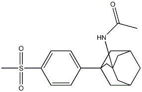 1-(4-(Methylsulfonyl)phenyl)-3-(acetylamino)adamantane Struktur