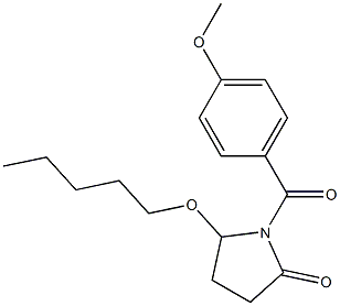 5-(Pentyloxy)-1-[4-methoxybenzoyl]pyrrolidin-2-one Struktur