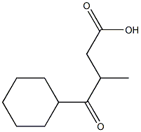 3-Methyl-4-oxo-4-cyclohexylbutanoic acid Struktur