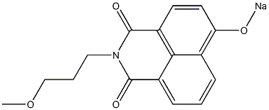 N-(3-Methoxypropyl)-4-sodiooxy-1,8-naphthalenedicarboximide Struktur