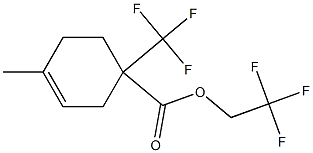 4-Methyl-1-(trifluoromethyl)-3-cyclohexene-1-carboxylic acid 2,2,2-trifluoroethyl ester Struktur