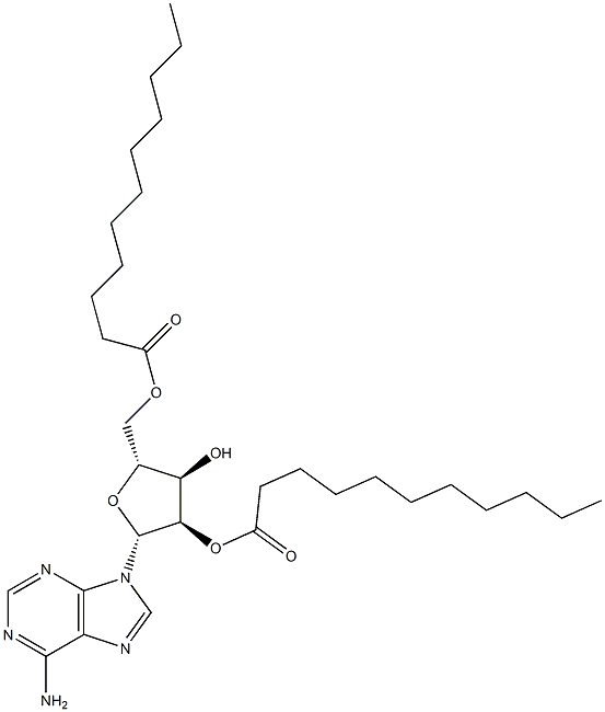 2'-O,5'-O-Bis(undecanoyl)adenosine Struktur