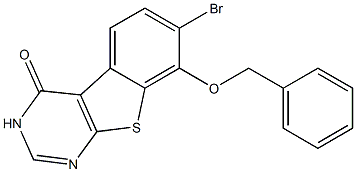 7-Bromo-8-benzyloxy[1]benzothieno[2,3-d]pyrimidin-4(3H)-one Struktur