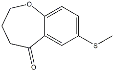 7-(Methylthio)-3,4-dihydro-1-benzoxepin-5(2H)-one Struktur