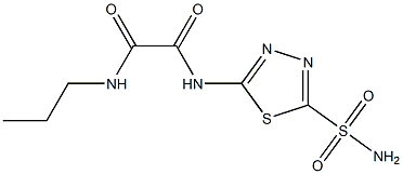 N-Propyl-N'-(5-sulfamoyl-1,3,4-thiadiazol-2-yl)oxamide Struktur