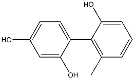 6'-Methyl-1,1'-biphenyl-2,2',4-triol Struktur