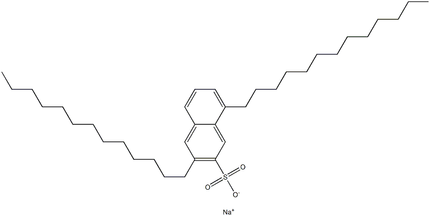 3,8-Ditridecyl-2-naphthalenesulfonic acid sodium salt Struktur