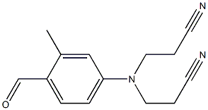 2-Methyl-4-[N,N-di(2-cyanoethyl)amino]benzaldehyde Struktur