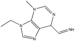 (3-Methyl-9-ethyl-3,6-dihydro-9H-purine)-6-methanimine Struktur