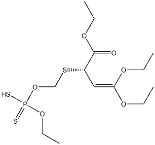 Dithiophosphoric acid O,O-diethyl S-[1,2-bis(ethoxycarbonyl)ethylthio]methyl ester Struktur