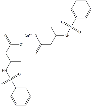 Bis[3-(phenylsulfonylamino)butanoic acid]calcium salt Struktur