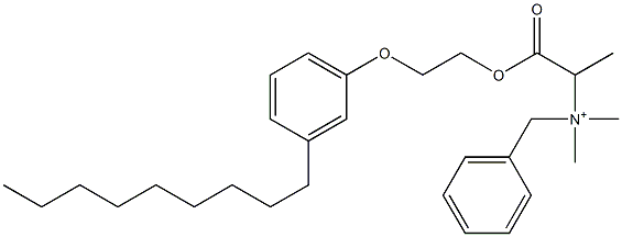 N,N-Dimethyl-N-benzyl-N-[1-[[2-(3-nonylphenyloxy)ethyl]oxycarbonyl]ethyl]aminium Struktur