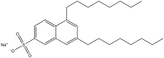 5,7-Dioctyl-2-naphthalenesulfonic acid sodium salt Struktur