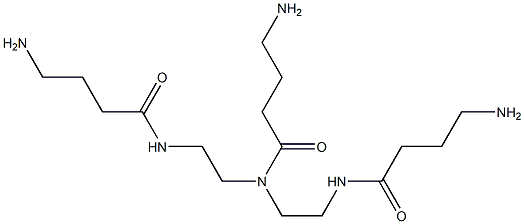 4-Amino-N,N-bis[2-(4-aminobutyrylamino)ethyl]butyramide Struktur