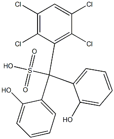 (2,3,5,6-Tetrachlorophenyl)bis(2-hydroxyphenyl)methanesulfonic acid Struktur