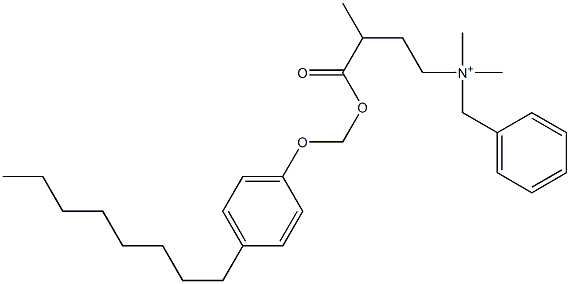 N,N-Dimethyl-N-benzyl-N-[3-[[(4-octylphenyloxy)methyl]oxycarbonyl]butyl]aminium Struktur