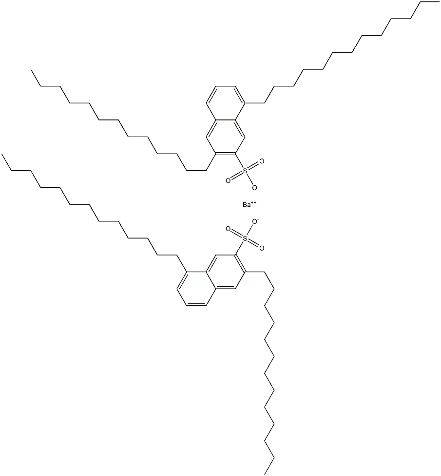 Bis(3,8-ditridecyl-2-naphthalenesulfonic acid)barium salt Struktur