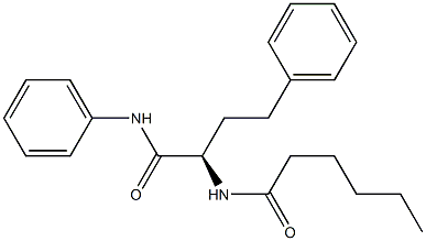 [R,(+)]-2-Hexanoylamino-4,N-diphenylbutyramide Struktur