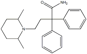 4-(2,6-Dimethyl-1-piperidinyl)-2,2-diphenylbutyramide Struktur