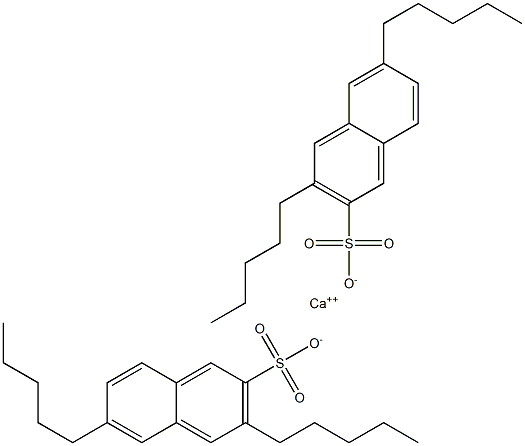 Bis(3,6-dipentyl-2-naphthalenesulfonic acid)calcium salt Struktur