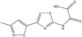 N-[4-[3-Methyl-5-isoxazolyl]-2-thiazolyl]oxamidic acid Struktur