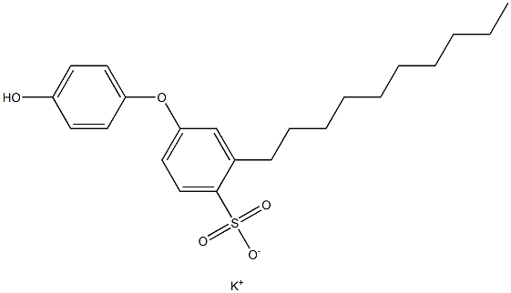 4'-Hydroxy-3-decyl[oxybisbenzene]-4-sulfonic acid potassium salt Struktur