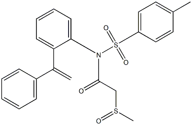 N-[(4-Methylphenyl)sulfonyl]-N-[2-(1-phenylethenyl)phenyl](methylsulfinyl)acetamide Struktur