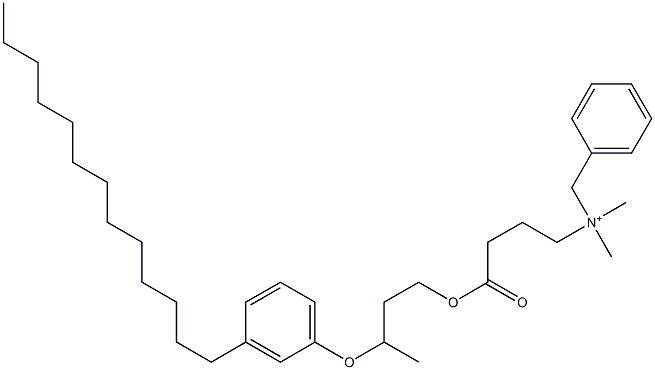 N,N-Dimethyl-N-benzyl-N-[3-[[3-(3-tridecylphenyloxy)butyl]oxycarbonyl]propyl]aminium Struktur