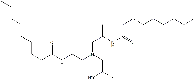 N,N'-[2-Hydroxypropyliminobis(1-methyl-2,1-ethanediyl)]bis(nonanamide) Struktur