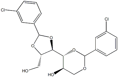 2-O,3-O:4-O,6-O-Bis(3-chlorobenzylidene)-D-glucitol Struktur