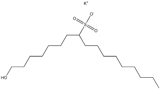 1-Hydroxyheptadecane-8-sulfonic acid potassium salt Struktur