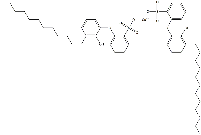 Bis(2'-hydroxy-3'-dodecyl[oxybisbenzene]-2-sulfonic acid)calcium salt Struktur