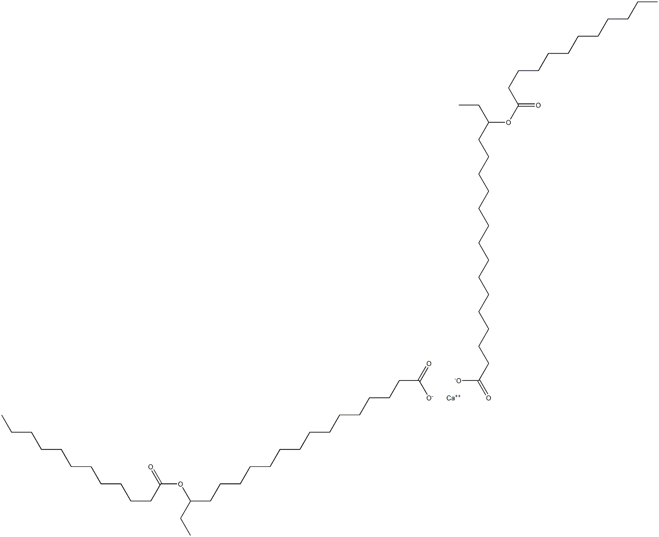 Bis(16-lauroyloxystearic acid)calcium salt Struktur