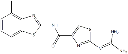 2-(Diaminomethyleneamino)-N-(4-methyl-2-benzothiazolyl)thiazole-4-carboxamide Struktur