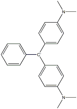 Bis[4-(dimethylamino)phenyl]phenylmethylium Struktur