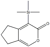 6,7-Dihydro-4-trimethylsilylcyclopenta[c]pyran-3(5H)-one Struktur