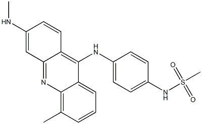 N-[4-[[3-(Methylamino)-5-methylacridin-9-yl]amino]phenyl]methanesulfonamide Struktur