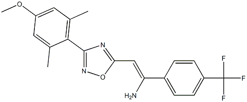 5-[(Z)-2-Amino-2-(4-trifluoromethylphenyl)ethenyl]-3-(2,6-dimethyl-4-methoxyphenyl)-1,2,4-oxadiazole Struktur