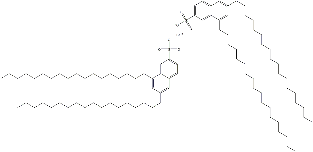 Bis(6,8-dioctadecyl-2-naphthalenesulfonic acid)barium salt Struktur