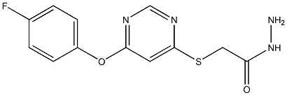 2-[6-(4-Fluorophenoxy)pyrimidin-4-ylthio]acetohydrazide Struktur