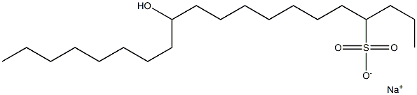 12-Hydroxyicosane-4-sulfonic acid sodium salt Struktur