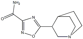 5-(3-Quinuclidinyl)-1,2,4-oxadiazole-3-carboxamide Struktur