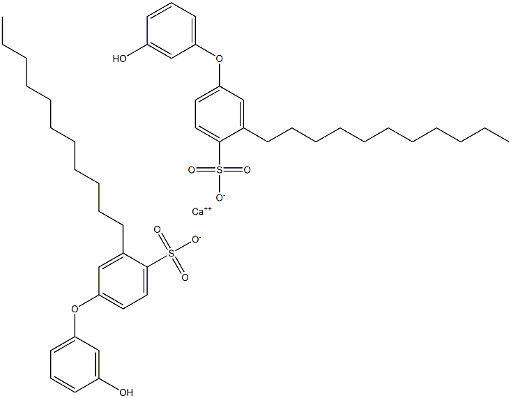 Bis(3'-hydroxy-3-undecyl[oxybisbenzene]-4-sulfonic acid)calcium salt Struktur