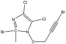 2-Bromo-4,5-dichloro 1-(3-bromo-2-propynyloxy)methyl-1H-imidazole Struktur