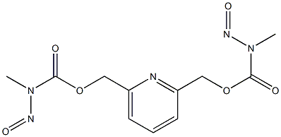 Bis(methylnitrosocarbamic acid)2,6-pyridinediyldimethylene ester Struktur