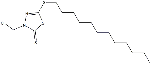 5-Dodecylthio-3-chloromethyl-1,3,4-thiadiazole-2(3H)-thione Struktur