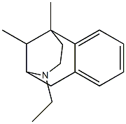 6,11-Dimethyl-3-ethyl-1,2,3,4,5,6-hexahydro-2,6-methano-3-benzazocine Struktur