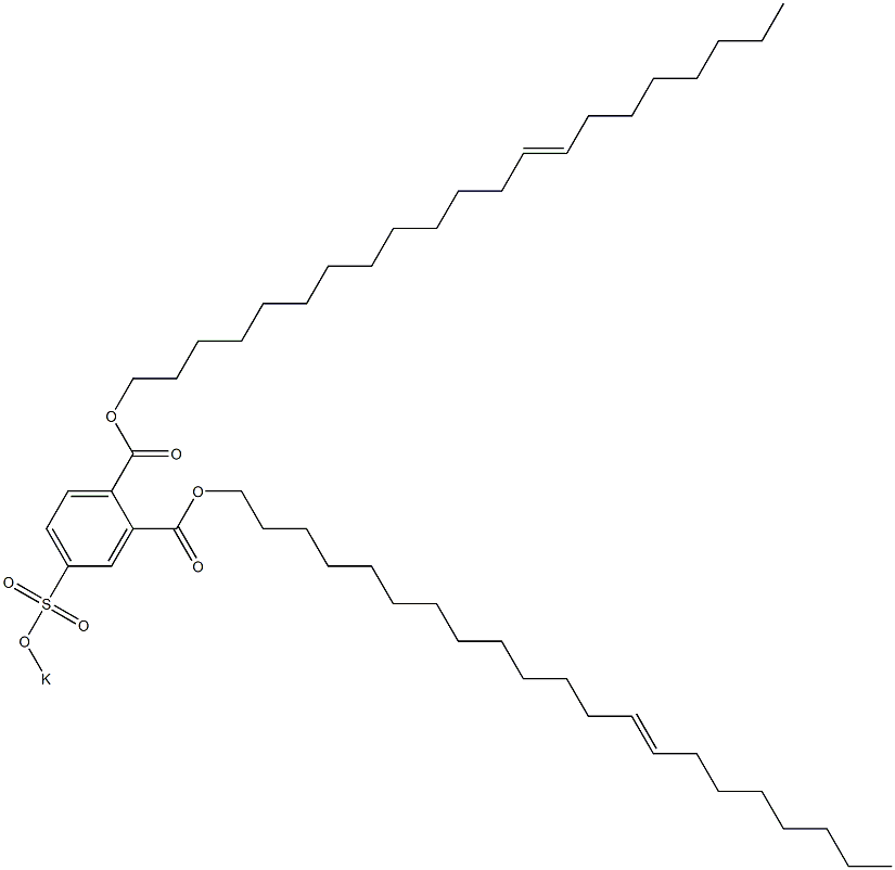 4-(Potassiosulfo)phthalic acid di(13-henicosenyl) ester Struktur